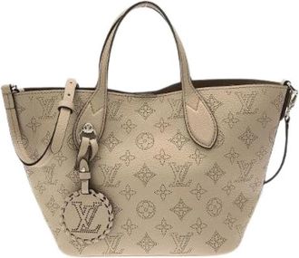 Louis Vuitton Pre-owned Mahina Blossom Calf Shoulder Bag - Dames - Vintage Shopper - Beige - ONE Size - Leer - Vintage