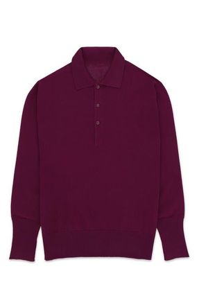 Fortela Kenneth Cashmere Polo in Burgundy at Nordstrom, Size X-Large Eu
