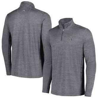 Tommy Bahama Mens Tommy Bahama Charcoal Chicago White Sox Delray IslandZone Half-Zip Top at Nordstrom, Size Xx-Large