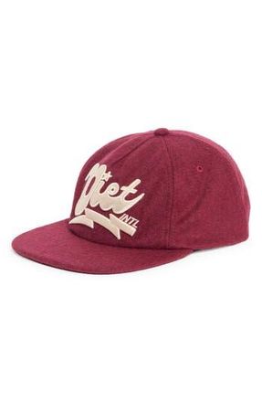 Diet Starts Monday Bolt Embroidered Logo Wool Hat in Maroon at Nordstrom Rack