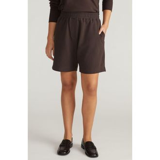 Universal Standard Hayes Stretch Cotton Sweat Shorts in Darkest Brown at Nordstrom, Size Xl