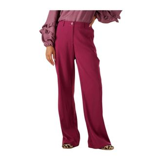 Ydence Ydence, Broeken, Dames, Roze, M, Polyester, Flared Pants Solange Roze