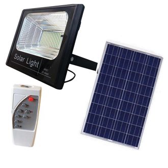 Trade Shop Trade Shop Traesio - Faro Pannello Energia Solare Faretto Led Luce Bianca Ip67 Con Telecomando - 40 Watt