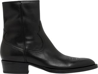 Buttero Santomato Enkellaars - Heren - Cowboylaarzen - Zwart - 40 EU - Leer - Schoenen