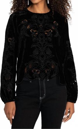 Johnny Was Gabriela Long Sleeve Blouse In Black