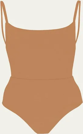 Anemos Mixed Stripes Square-Neck One-Piece Swimsuit
