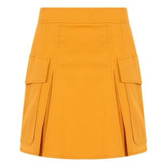 Alberta Ferretti Mini Skirt with Side Pockets - female - Alberta Ferretti - Short Skirts - Yellow - S - Skirts