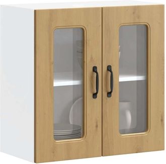 vidaXL Vidaxl - Pensile da Cucina con Porta in Vetro Kalmar Rovere Artigianale