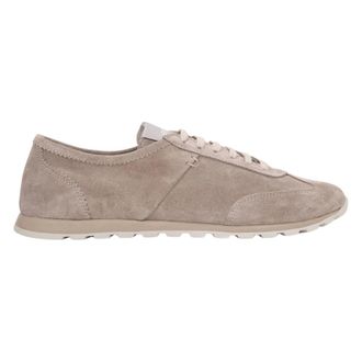 Estro & Luminara Sneakers, female, Beige, Size: 10 US Genuine Velour Low-Top Sneakers