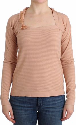 Ermanno Scervino Wool Blend Striped Long Sleeve Womens Top