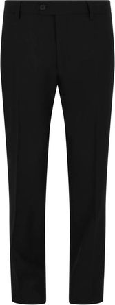 Ferragamo Mens Metallic Striped Trousers In Black