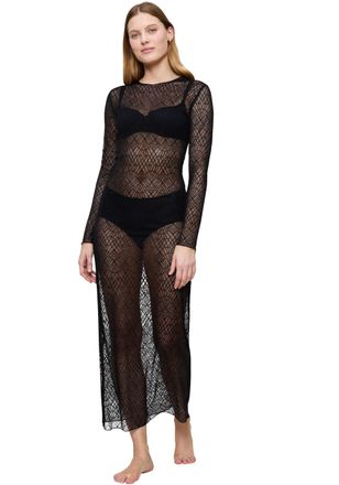 Triumph Nachthemd TRIUMPH A Weekend to Remember Dress, Damen, Gr. 36, N-Gr, schwarz, Spitze, Obermaterial: 95% Polyamid, 5% Elasthan, Kleider Nachthemd, weich