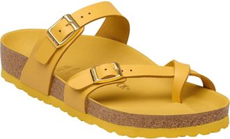 Birkenstock Womens Mayari Lena Amalfi Sandals In Ochre