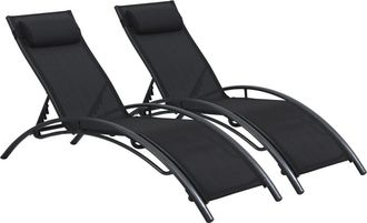 Habitat & Jardin Juego de 2 tumbonas L