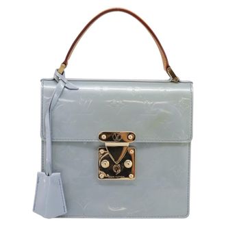 Louis Vuitton Spring Street Nm Patent Leather Blue Patent_Leather Handbag (Pre-Owned)