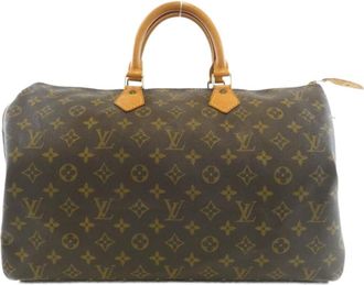 Louis Vuitton Monogram Marron Coated Canvas Boston Bag (Pre-Owned)