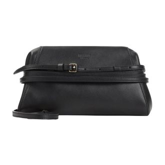 Moschino Schoudertas met riem - Dames - Tassen - Zwart - Maat: ONE Size Leer