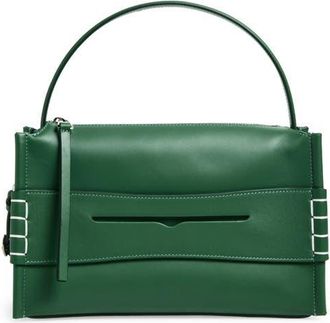 J.W.Anderson Loafer Leather Top Handle Bag in Pine 555 at Nordstrom