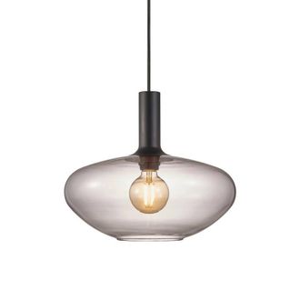 Nordlux L&aacute;mpara de techo en metal vidrio gris ahumado di&aacute;m:35cm