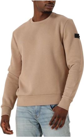 Peuterey Heren, Sweatshirts & Hoodies, Beige, Maat: M Katoen