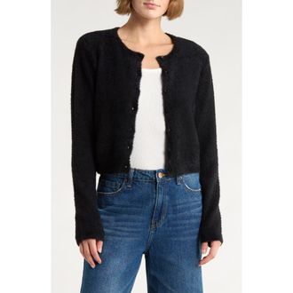 Abound Eyelash Knit Cardigan in Black at Nordstrom Rack, Size X-Large