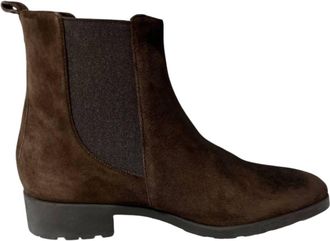 Bally Womens Coline Suede Leather Chelsea Boots In Testa Di Moro