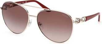 Guess GU00158 32F Womens Sunglasses Gold Size 61