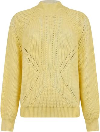Moorer Delilah Sweater - Dames - Coltruien - Geel - XS - Katoen - Truien & Vesten