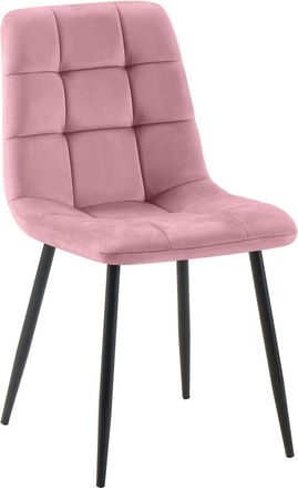 Clp Silla De Comedor Antibes Tapizada En Terciopelo Rosa