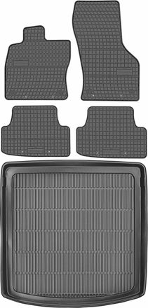 OEM Juego De Alfombrillas De Goma Para Coche Y Maletero Para Seat Le&oacute;n Iii St/kombi (2013-2020)