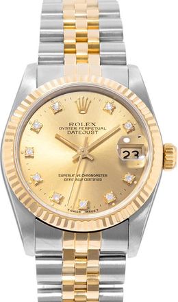 Rolex Pre-owned Rolex Datejust 31 Automatic Diamond Champagne Dial Ladies Watch 68273 CDJ