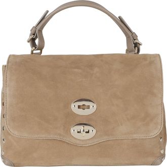 Zanellato Structured Suede Handbag With Detachable Leather Strap