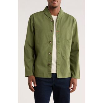 Imperfects Organic Cotton Canvas Shepherds Shirt Jacket in Fatigue at Nordstrom Rack, Size Xx-Large
