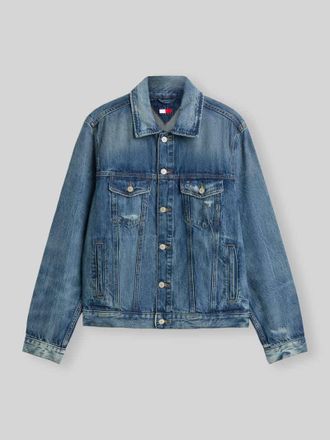Tommy Jeans Regular Fit Jeansjacke aus Baumwoll-Mix in Dunkelblau, Gr&ouml;&szlig;e XXL
