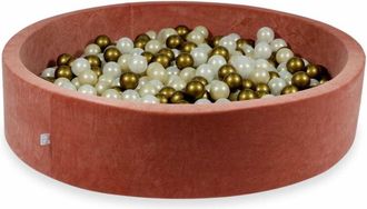 OEM Piscina Seca 130x30cm Velvet Soft Canyon Clay Con 600 Bolas: Oro Claro, Opalescente, Oro Viejo