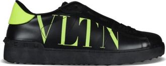 Valentino Garavani Open Sneakers - Heren - Sneakers - Zwart - 41 EU - Leer - Schoenen