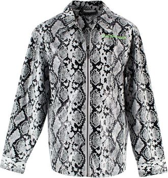 Pleasures Snake Print Zip Up Jacket Size M