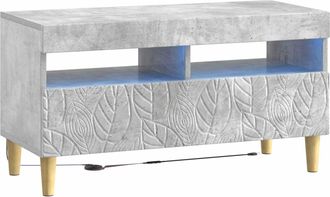 vidaXL Mueble De Tv Led Gris Hormig&oacute;n Madera De Ingenier&iacute;a Vidaxl