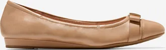 Cole Haan Womens Go-To Tova Bow Ballet Flats - Beige Size 10.5