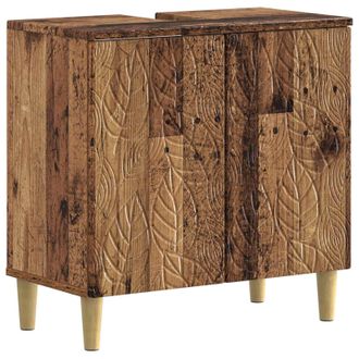 vidaXL Mueble De Lavabo Para Ba&ntilde;o Delft Madera Envejecida Vidaxl