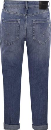 Dondup Womens Koons - Loose Jeans With Jewelled Buttons - Blue Cotton - Size 27 (Waist)