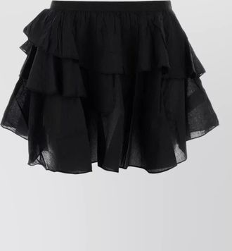 Gimaguas joan mini skirt elastic waistband ruffled sheer