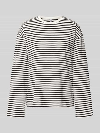 Pieces Regular Fit Langarmshirt aus Baumwoll-Mix Modell ADIE in Black, Gr&ouml;&szlig;e XS