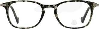 Moncler ML5078D Rounded Rectangle Acetate Eyeglasses - Gray
