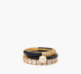 Kate Spade New York Hint Of Shimmer Stacking Ring Set