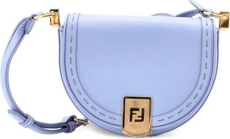 Fendi Moonlight Flap Bag Leather with Acrylic Glass Detail crossbody bag - Viola