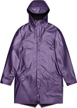 Rains Long W3 Regenjas - Dames - Regenjassen - Paars - L - Polyester - Jassen