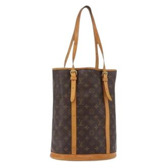 Louis Vuitton Pre-owned Bucket Bags, female, Brown, Size: ONE SIZE Pre-owned Bucket GM Shoulder Bag