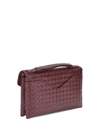 Bottega Veneta Womens Shoulder Bag Knot Lock Barolo-M-Brass Lambskin Leather Barolo-m/brass