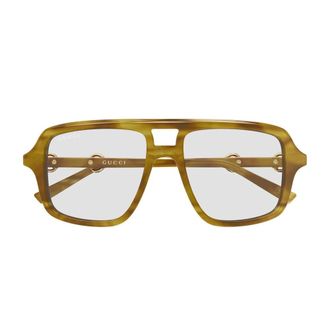 Gucci Pilot Sunglasses - unisex - Gucci - Sunglasses - Brown - 55 MM - Accessories